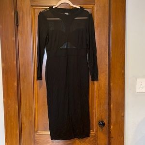 Asos Soft Black Midi Dress